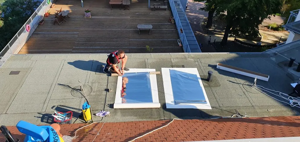 Sonnenschutzfolie Detailaufnahme, präzise Kantenmontage